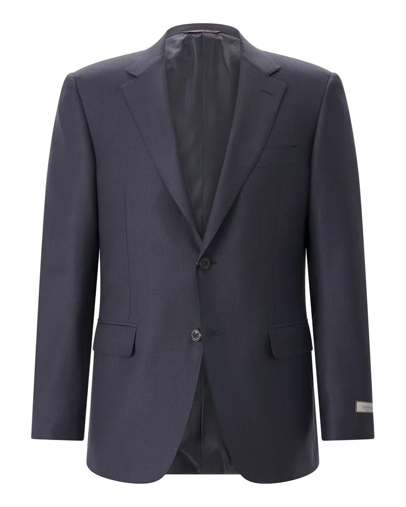 Canali Zweiteiliger Anzug aus Wolle Navy