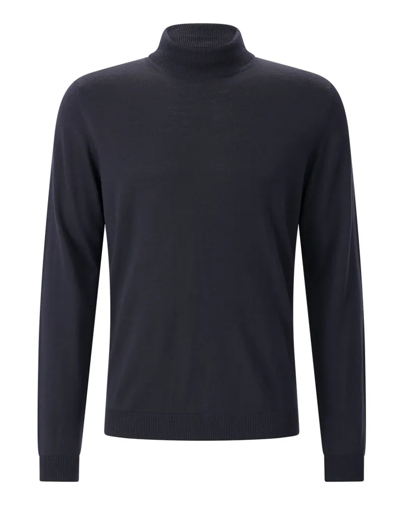 Roberto Collina Rollkragenpullover aus Merinowolle Navy