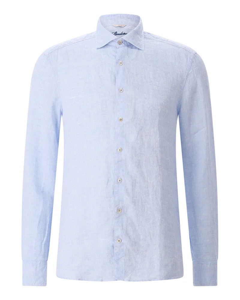 Stenströms Slimline Leinenhemd Blau