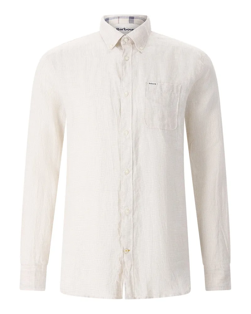Barbour Hemd Linton aus Leinen Beige