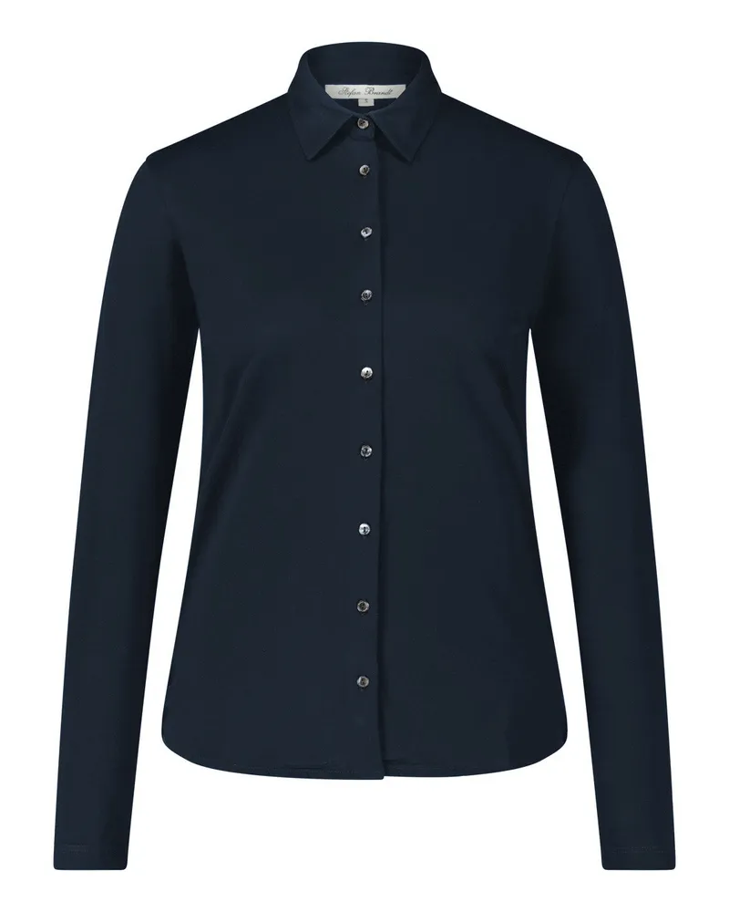 Stefan Brandt Hemdbluse Alma aus Pima-Baumwolle Dunkelblau