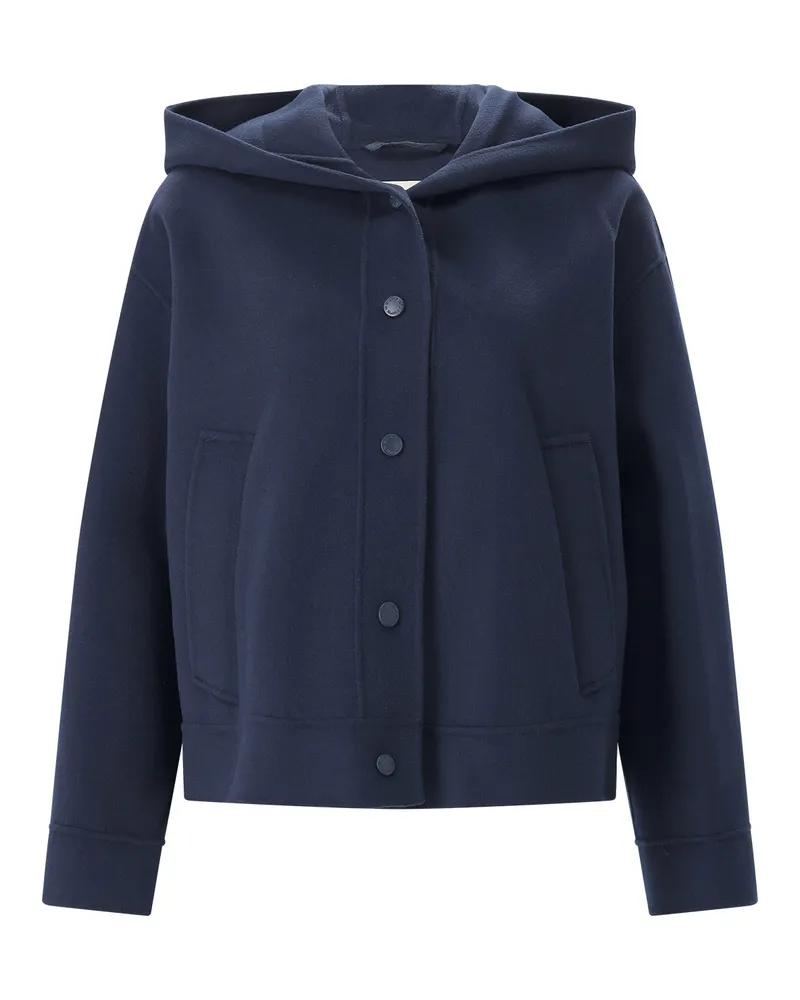 Max Mara Kapuzenjacke Dridente aus Wolle Dunkelblau