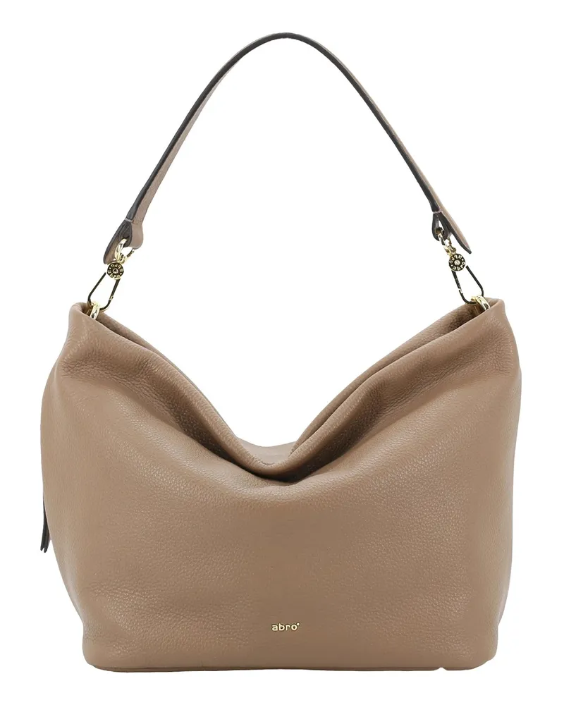 Abro Hobo Bag Ebony aus Leder Braun