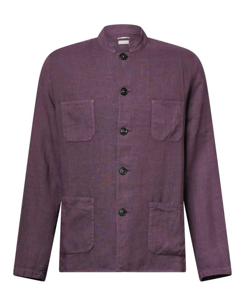 Massimo Alba Hemdjacke aus Leinen Lila