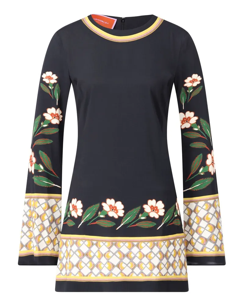 La DoubleJ Minikleid mit Print Schwarz
