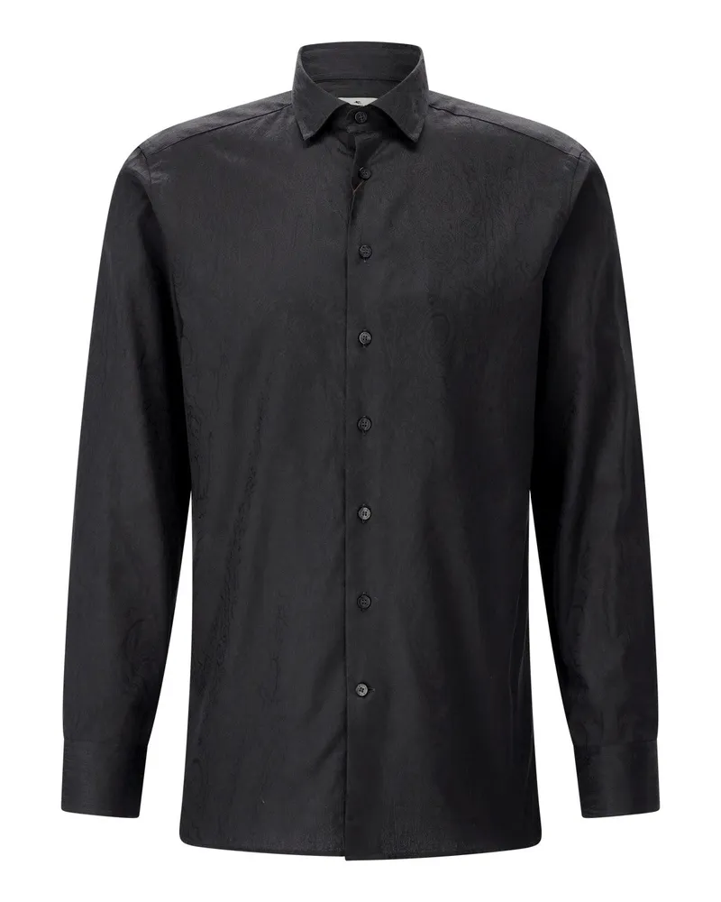 Etro Hemd mit Paisley Muster Schwarz