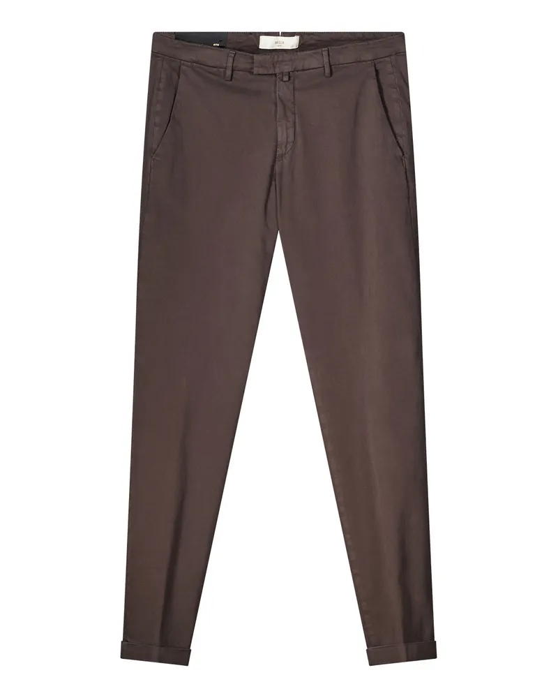 Briglia 1949 Slim-Fit Chinohose aus Baumwoll-Mix Dunkelbraun
