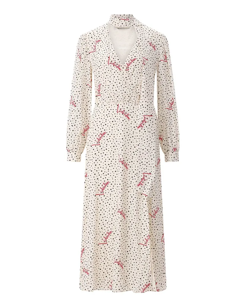 Valentino Garavani Maxikleid aus Seide Creme