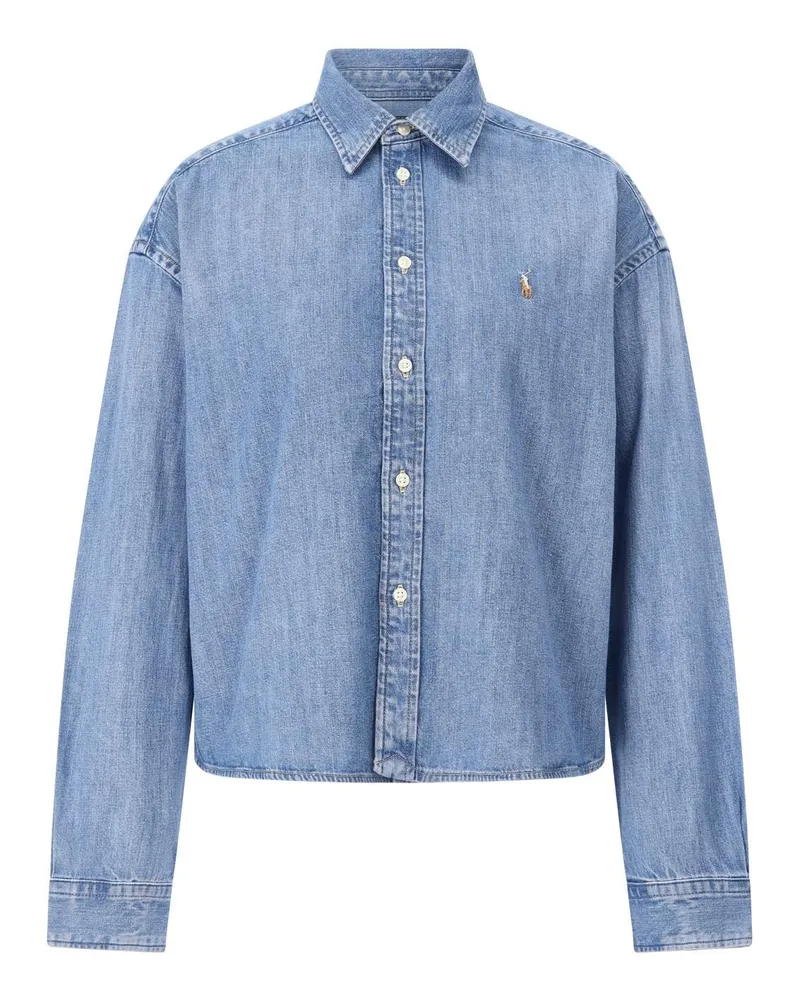 Ralph Lauren Bluse aus Denim Blau