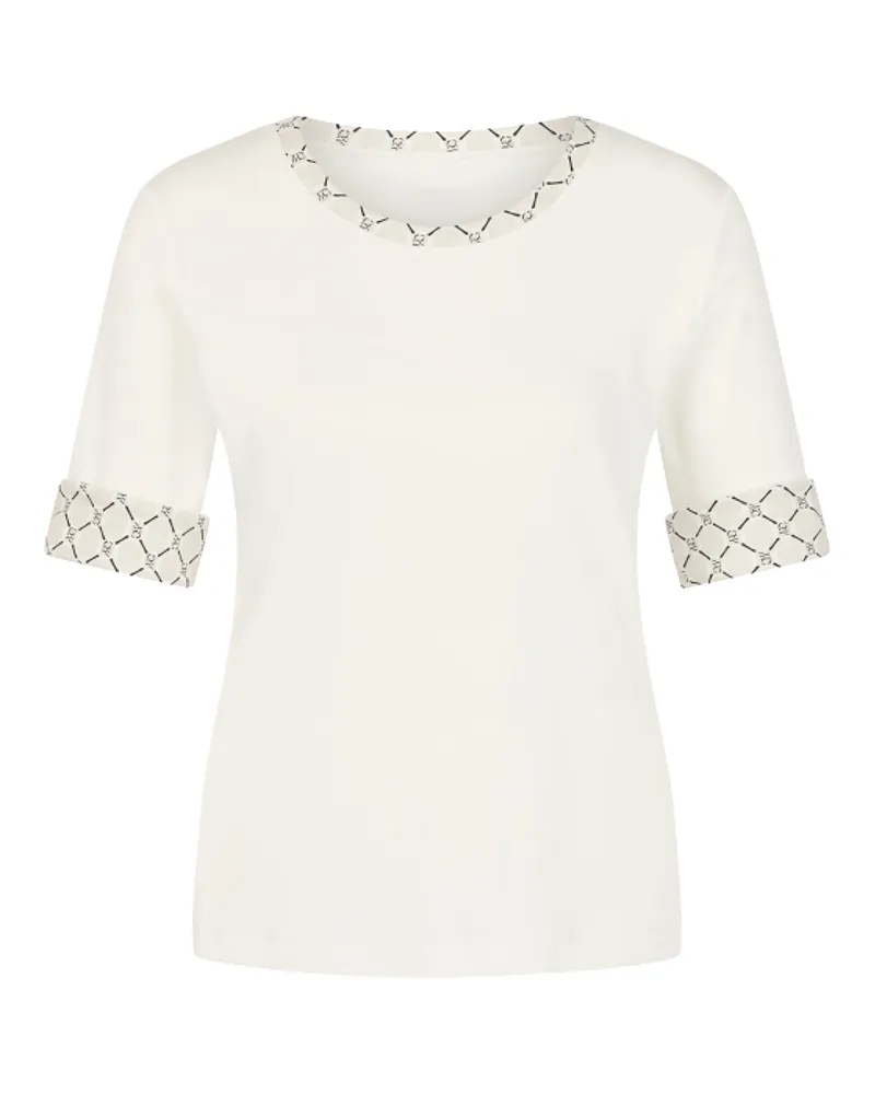 Marc Cain T-Shirt aus Baumwoll-Mix Weiß