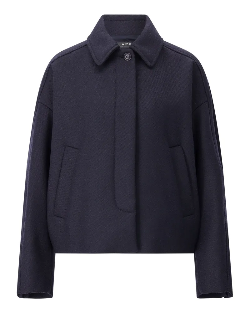 A.P.C. Jacke Becca aus Woll-Mix Navy