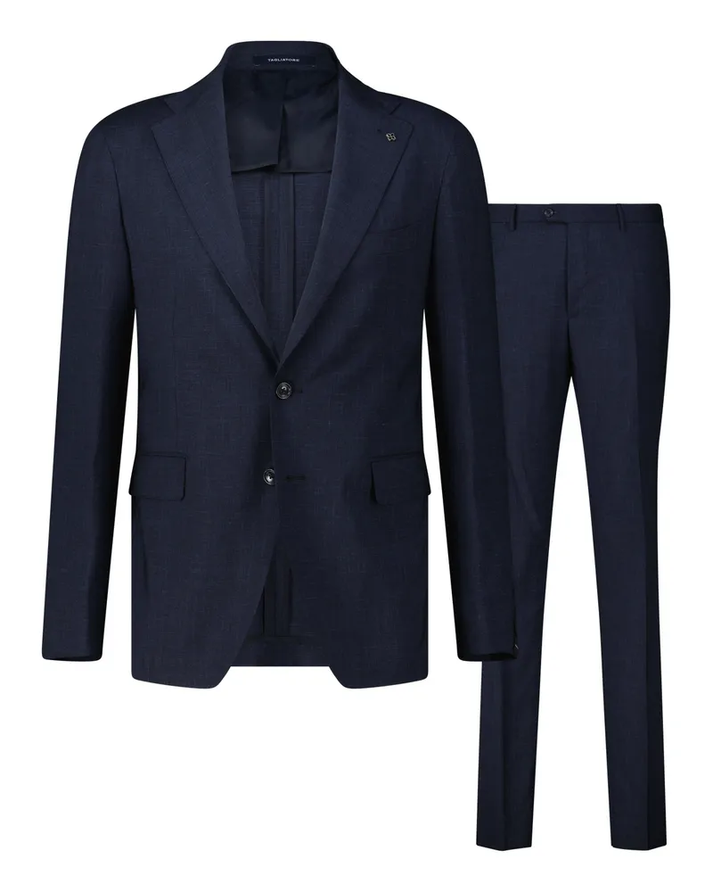 Tagliatore Zweiteiliger Slim Fit Anzug aus Schurwolle Dunkelblau