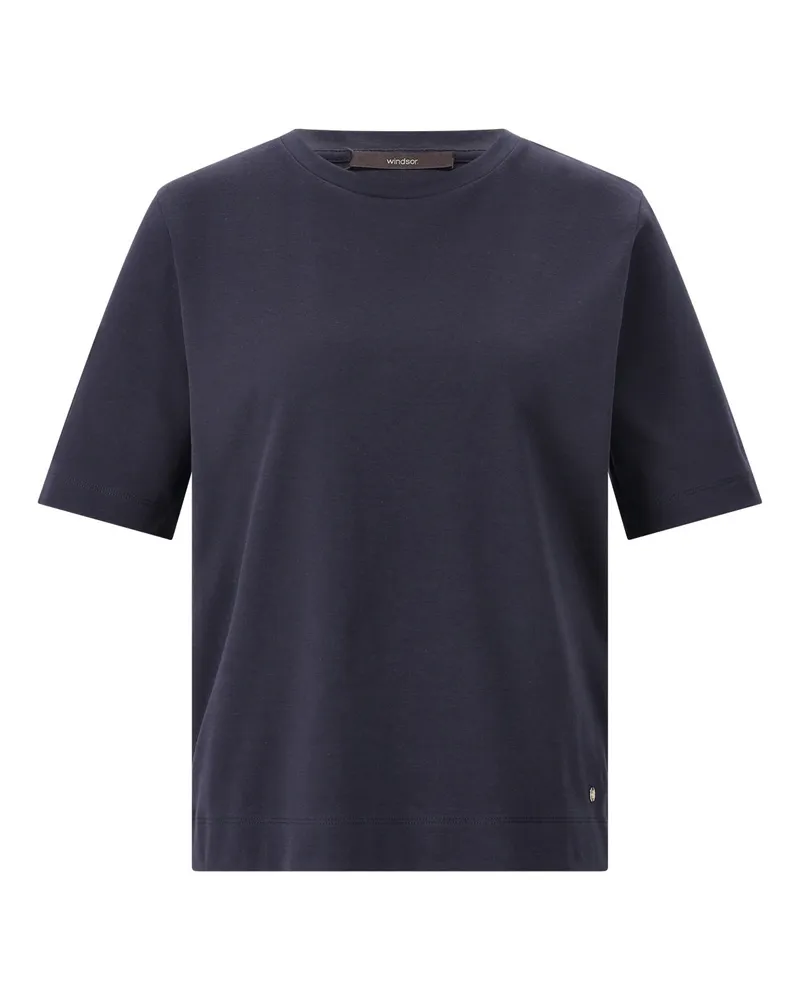 windsor. Klassisches T-Shirt aus Baumwolle Navy