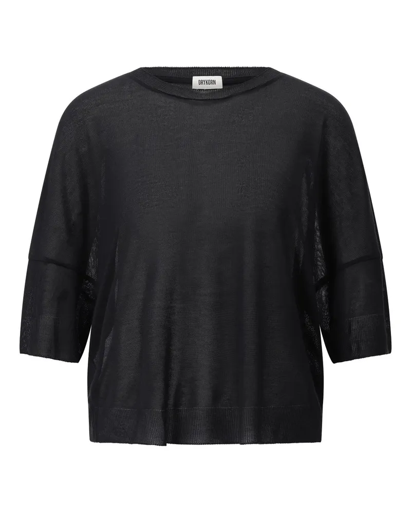 Drykorn Oversized Shirt Kusia aus Mesh Schwarz