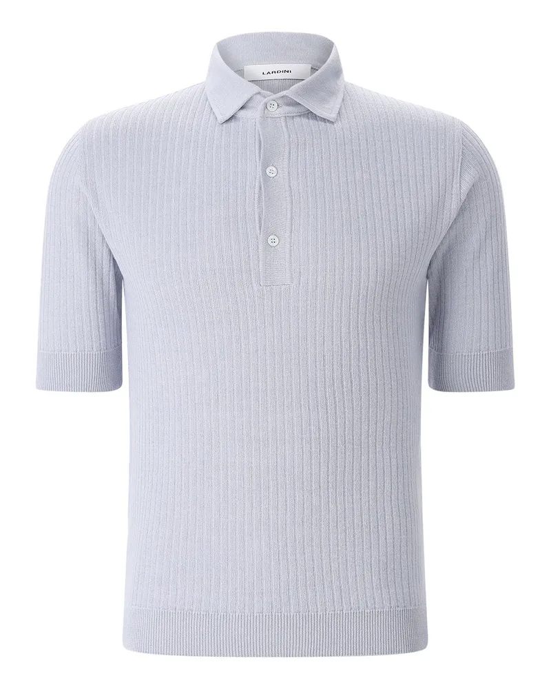 LARDINI Poloshirt aus Leinenmix Hellblau