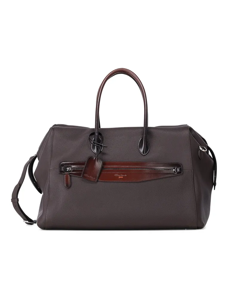 Santoni Weekender aus Leder Braun