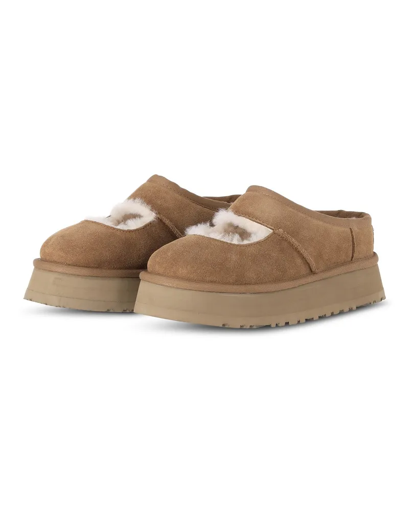 UGG Mary Janes aus Lammleder Braun