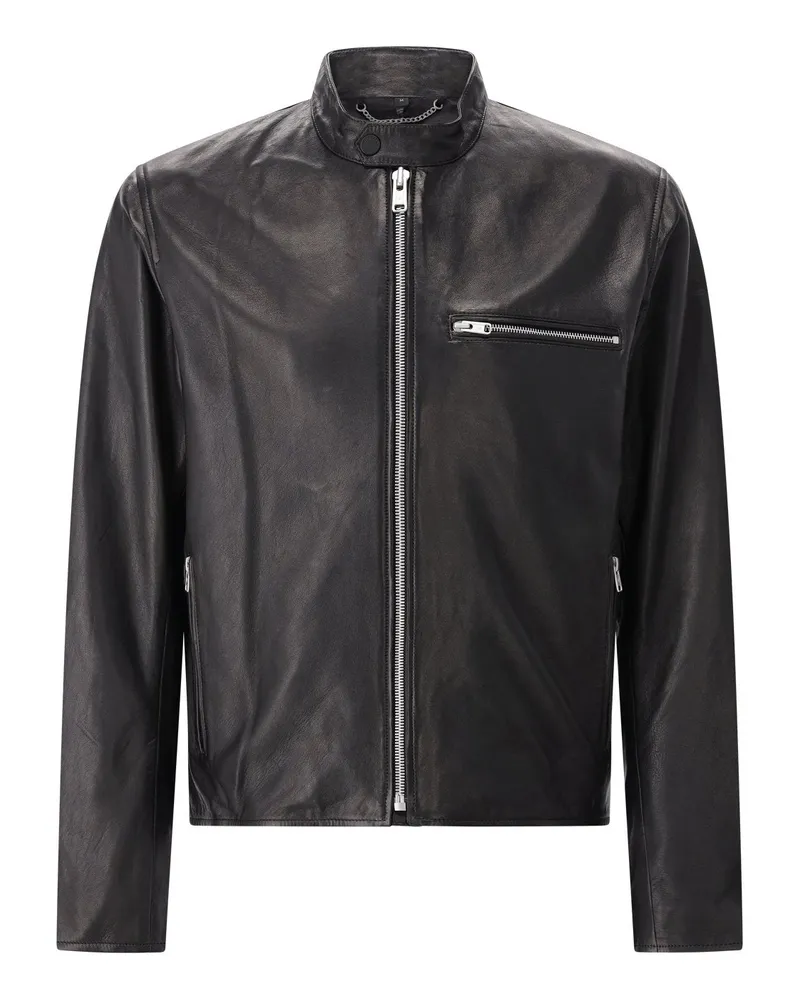 Belstaff Bikerjacke aus Leder Schwarz