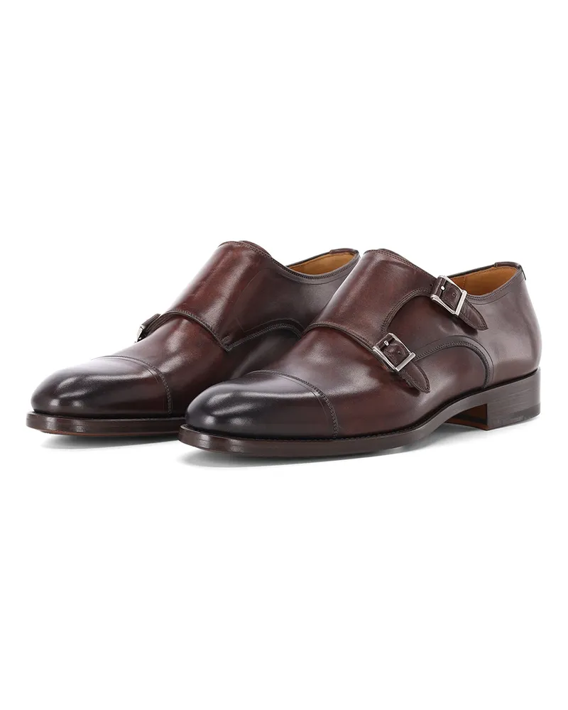 Magnanni Monks Bautisto aus Leder Dunkelbraun