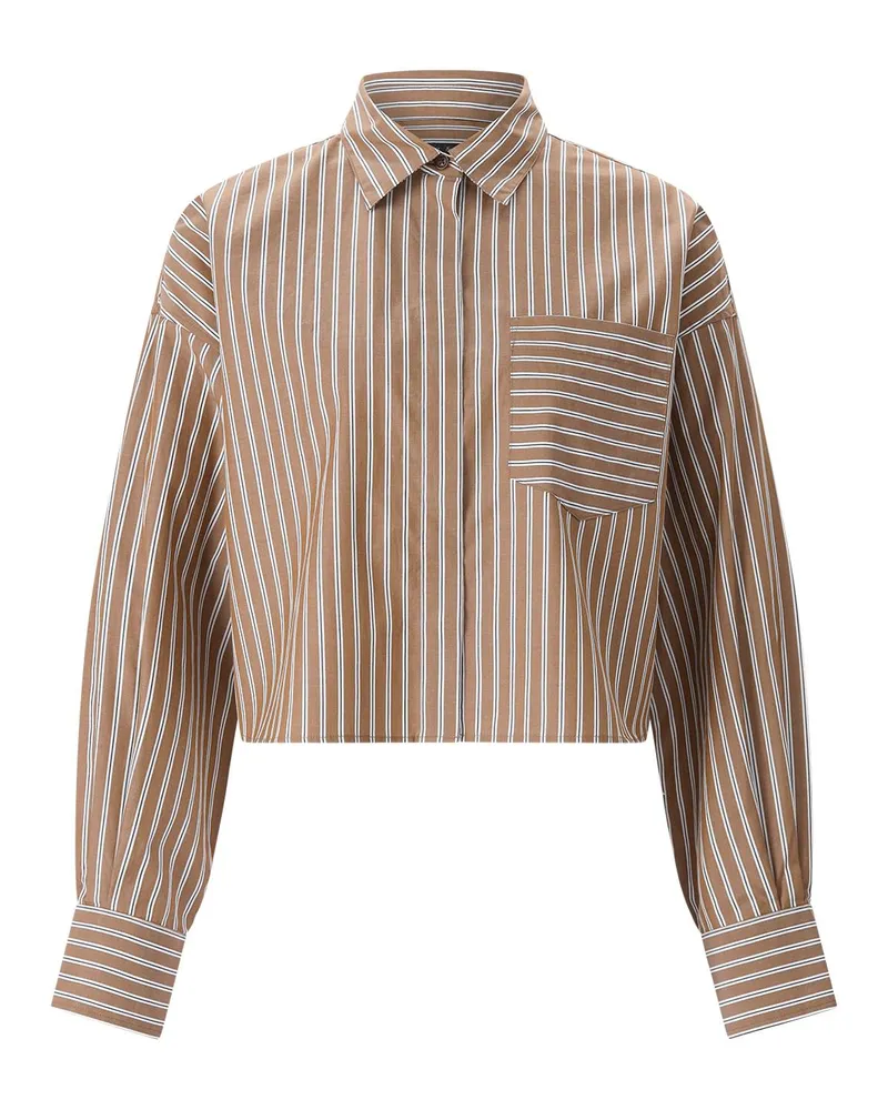 Rag & Bone Cropped Hemdbluse Marin Braun