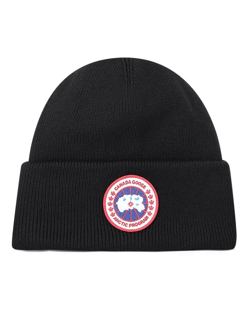 Canada Goose Beanie mit Logo Dunkelblau