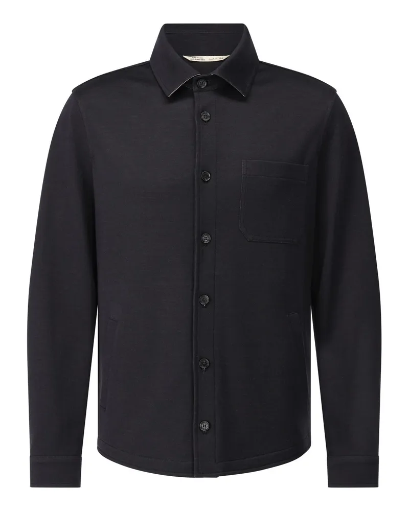 Maurizio Baldassari Overshirt mit Seide Schwarz