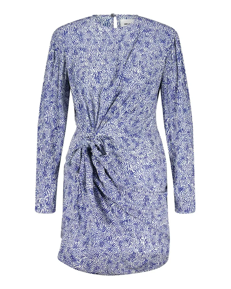Isabel Marant Kleid Dulce mit All-Over Print Blau