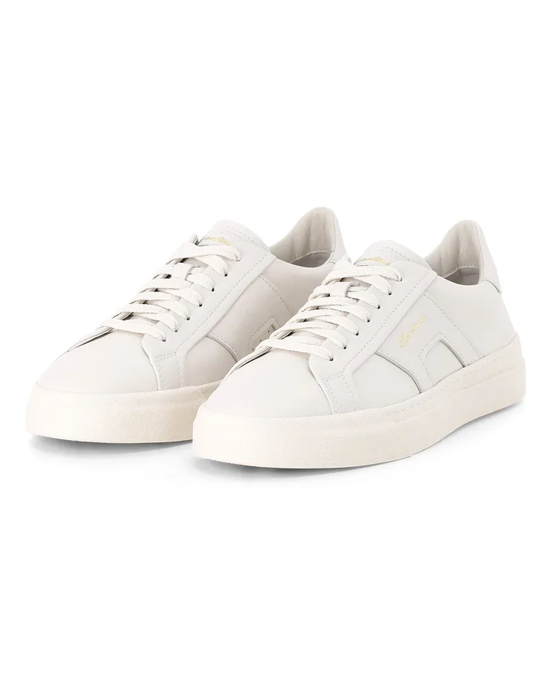 Santoni Sneaker aus Leder Weiß