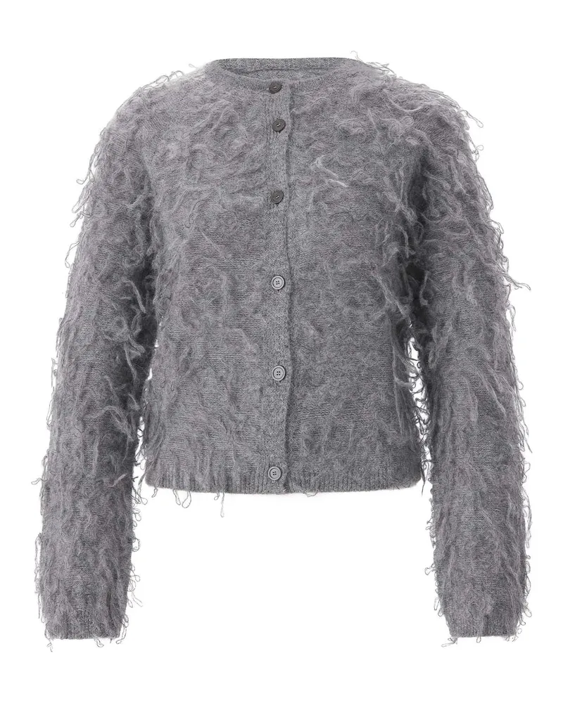 Fabiana Filippi Strickjacke aus Alpaka-Mix Grau