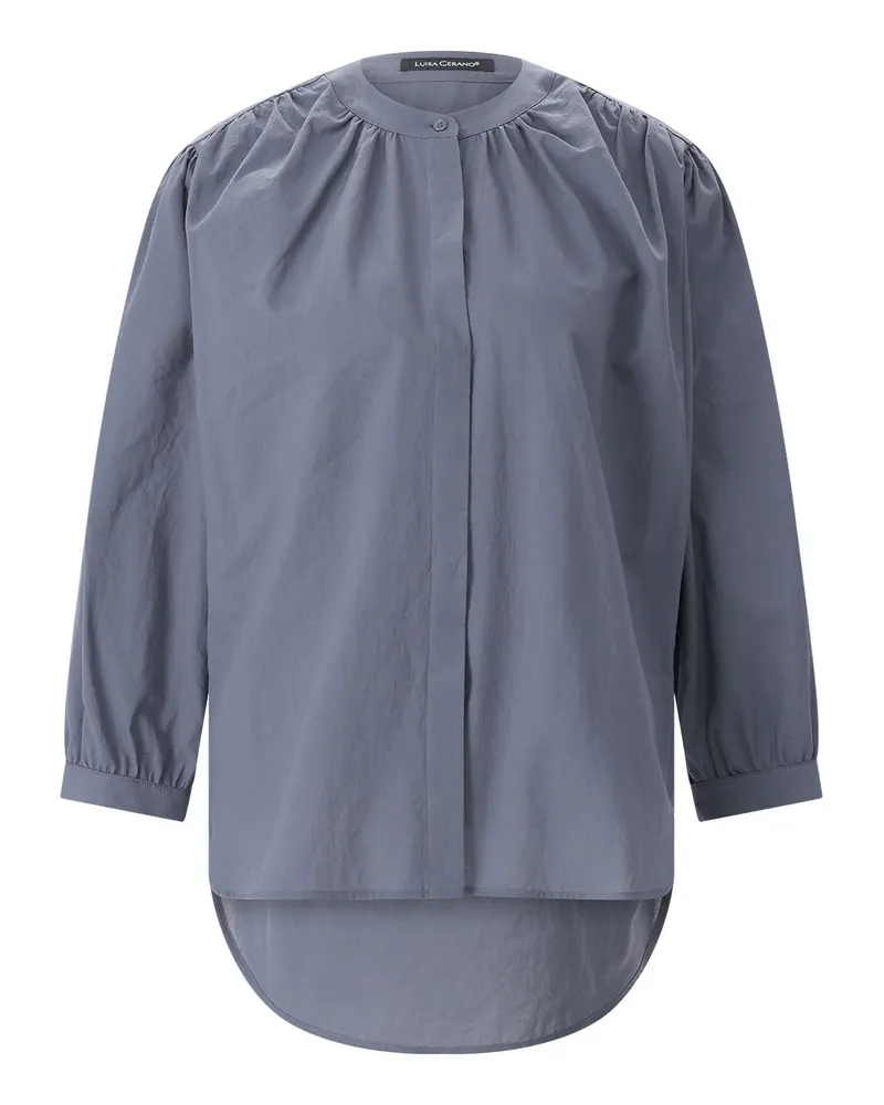 Luisa Cerano Hemdbluse aus Baumwolle Blau