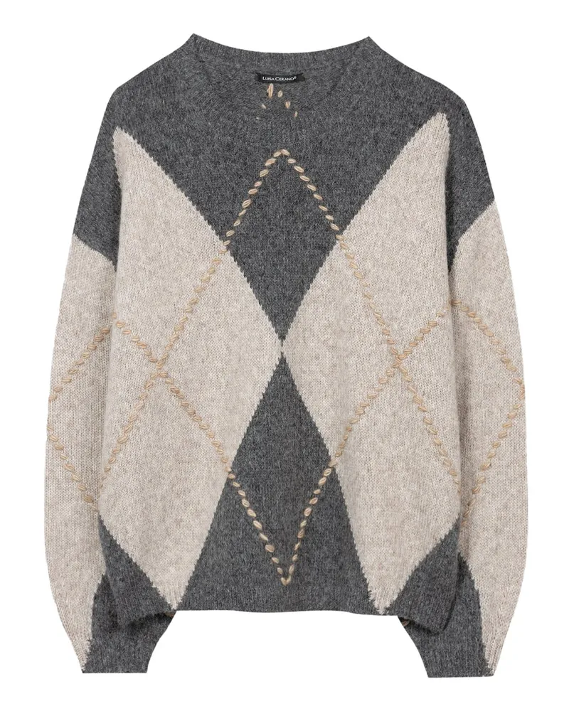 Luisa Cerano Pullover aus Alpaka-Woll-Mix Grau