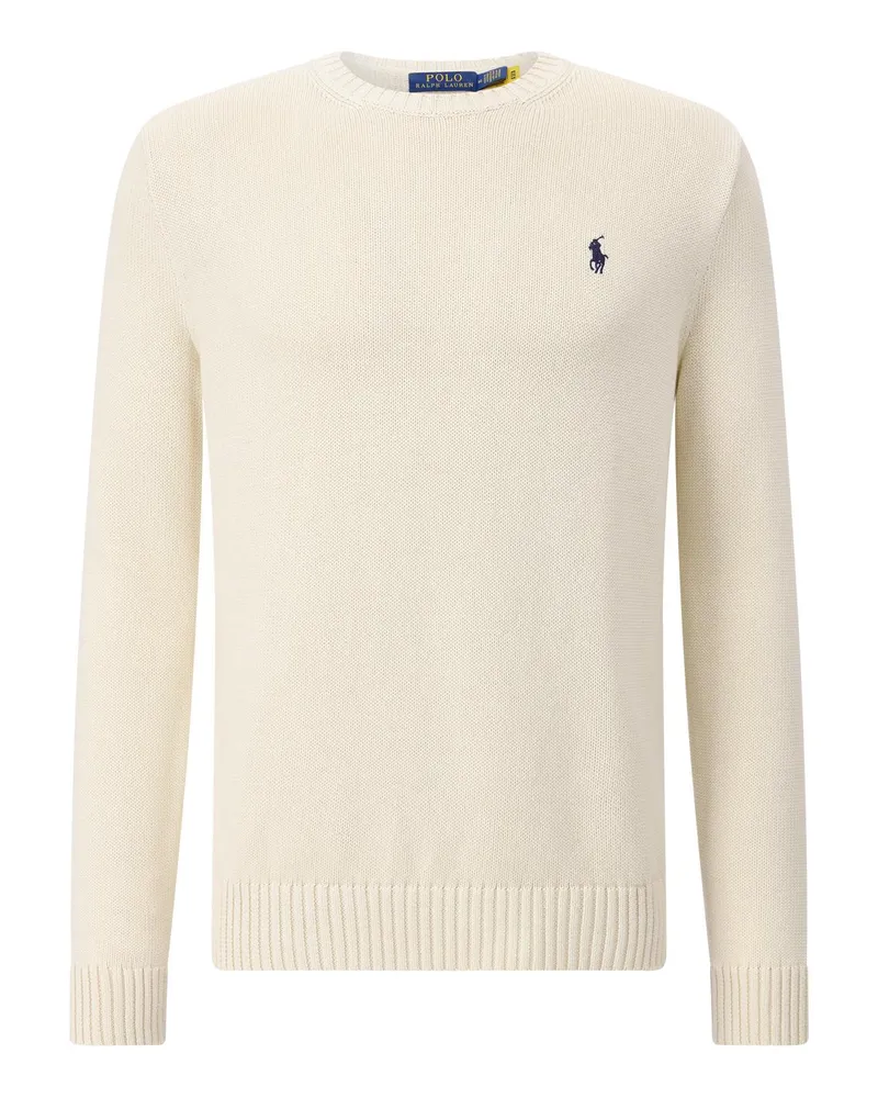 Ralph Lauren Strickpullover mit gesticktem Logo Creme