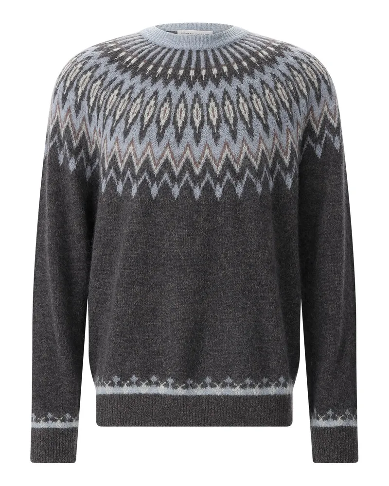 Roberto Collina Pullover aus Alpaka-Woll-Mix Hellblau