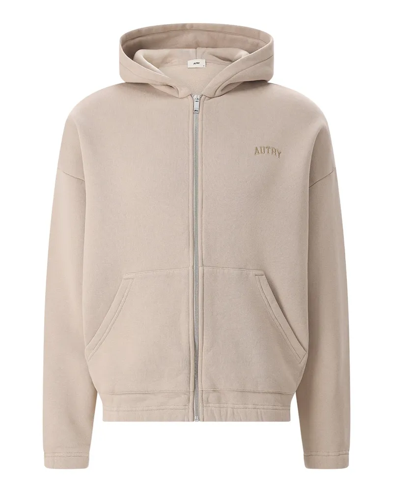 AUTRY Sweatshirtjacke aus Baumwolle Hellbraun
