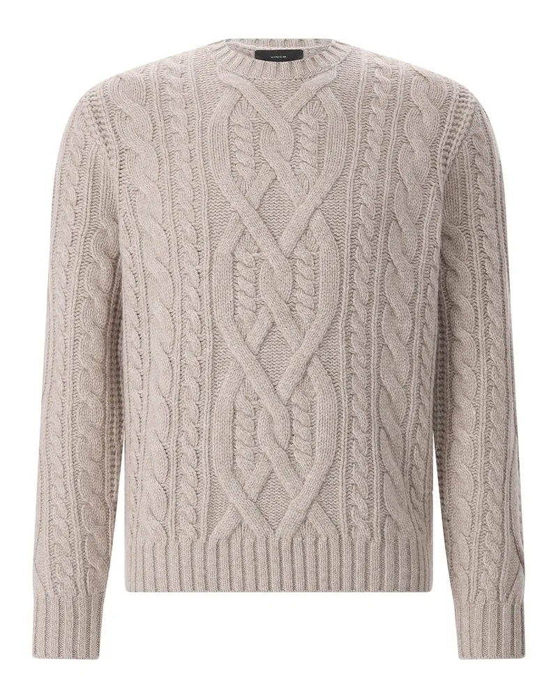 Vince Pullover mit Merinowolle Beige