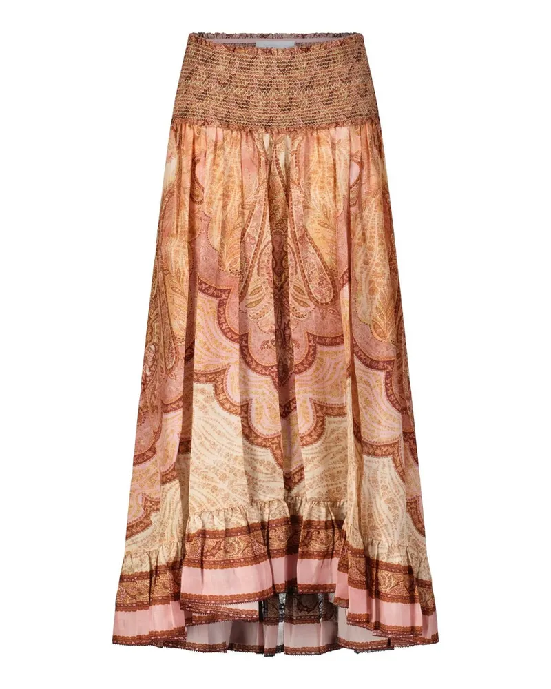 Zimmermann Maxirock Wanderlust aus Seide Multicolor
