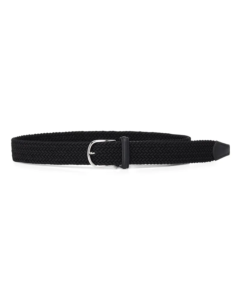 Anderson's Gürtel mit Leder Schwarz