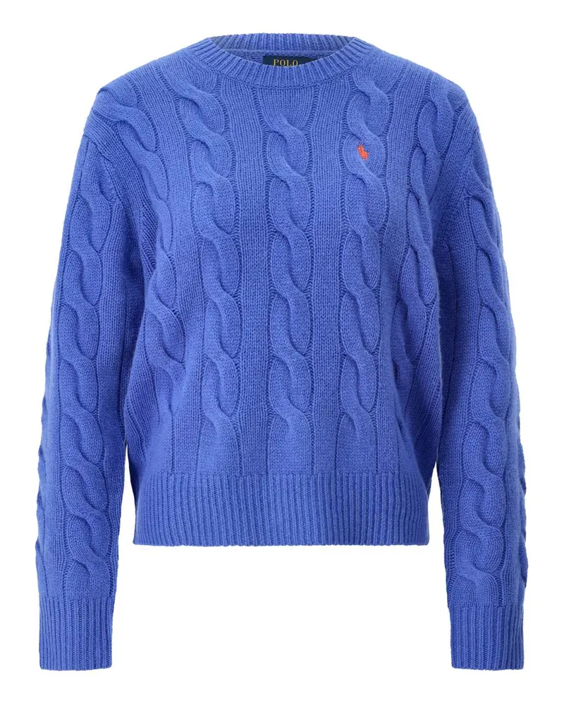 Ralph Lauren Pullover aus Zopfstrick Blau