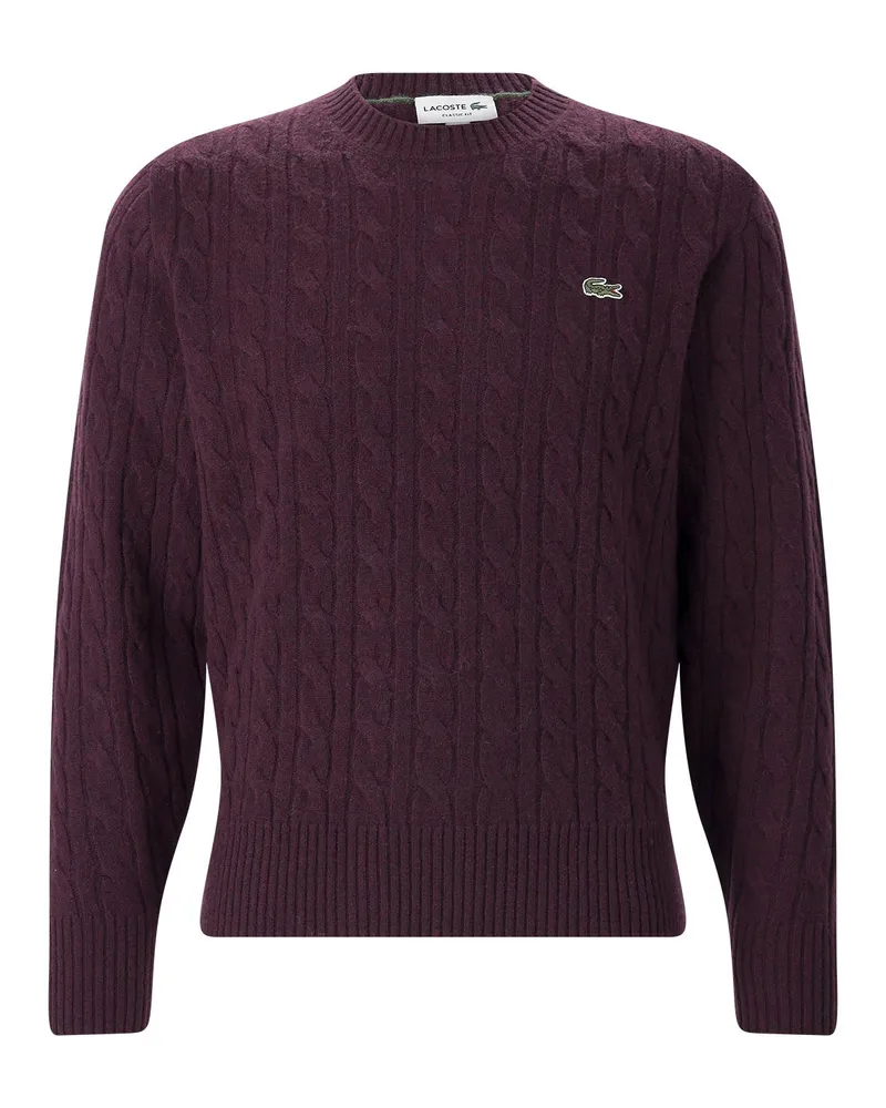 Lacoste Strickpullover aus Wolle Rot