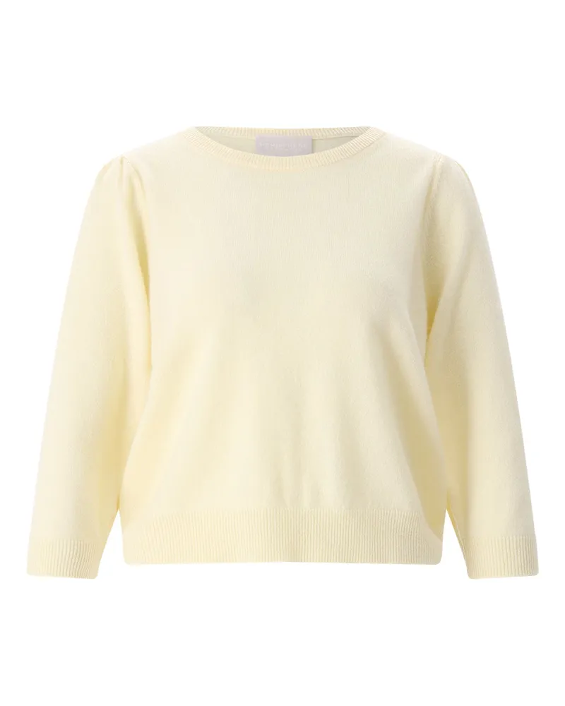 hemisphere Kurzarmpullover aus Kaschmir Gelb