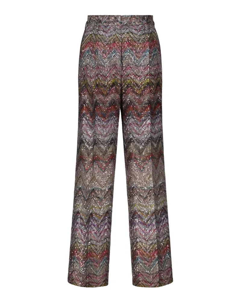 Missoni Weite Hose mit Pailletten Multicolor