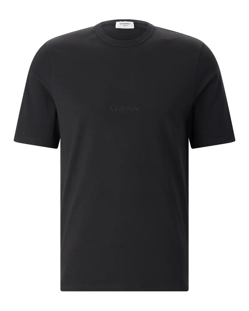 Saint Laurent T-Shirt mit Logo Schwarz