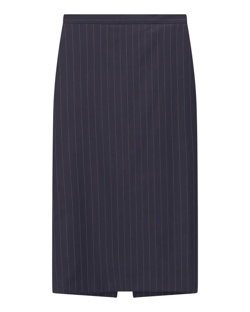 Givenchy Midirock aus Wolle & Seide Navy