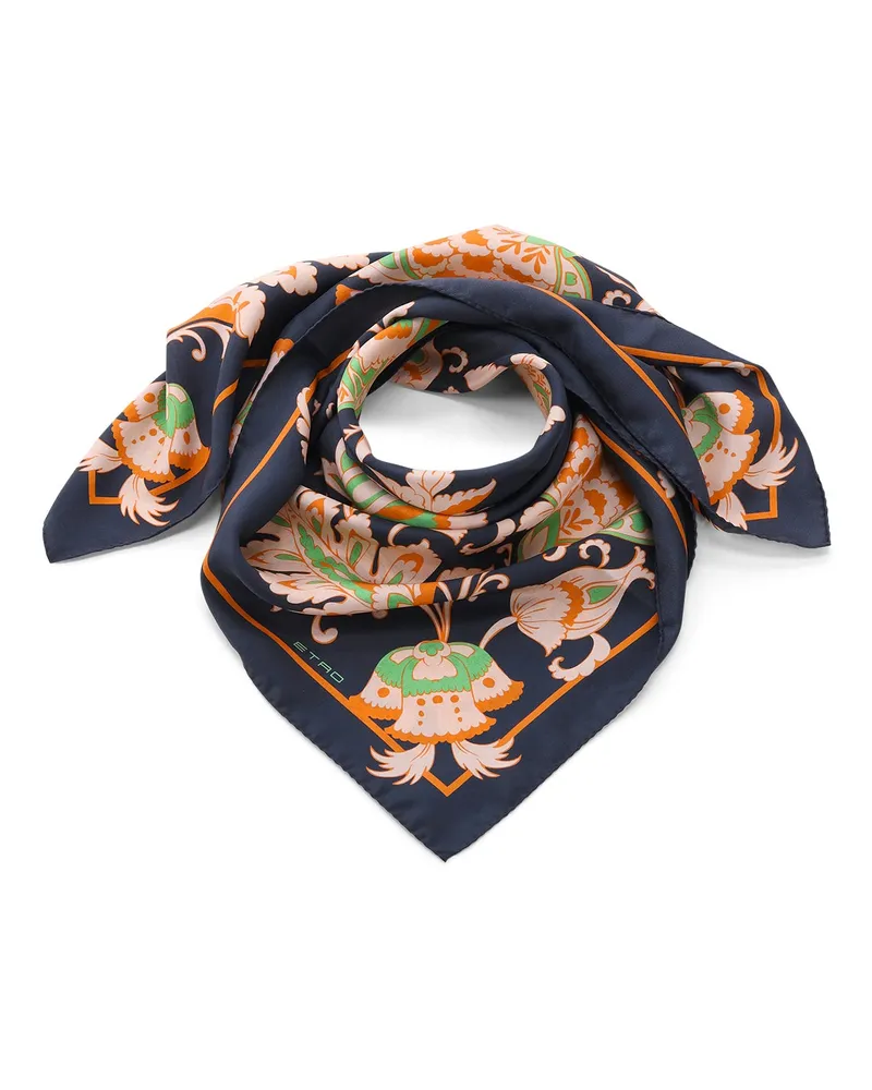 Etro Tuch aus Seide Navy