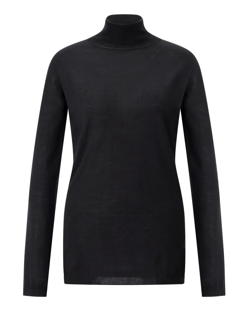 Fabiana Filippi Rollkragenpullover aus Kaschmir & Seide Schwarz