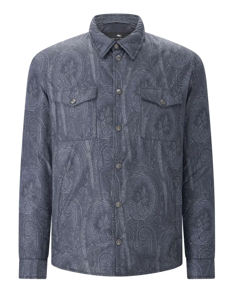 Etro Overshirt mit Paisleymuster Blau