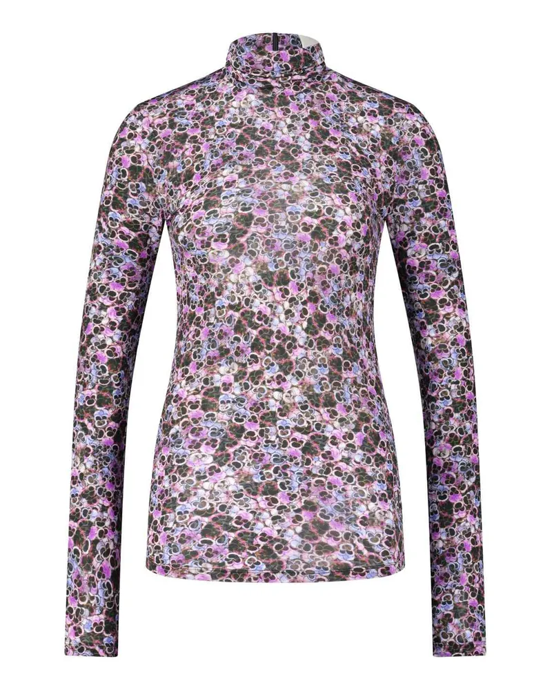 Isabel Marant Mesh Top Joyela mit verspieltem Muster Lila