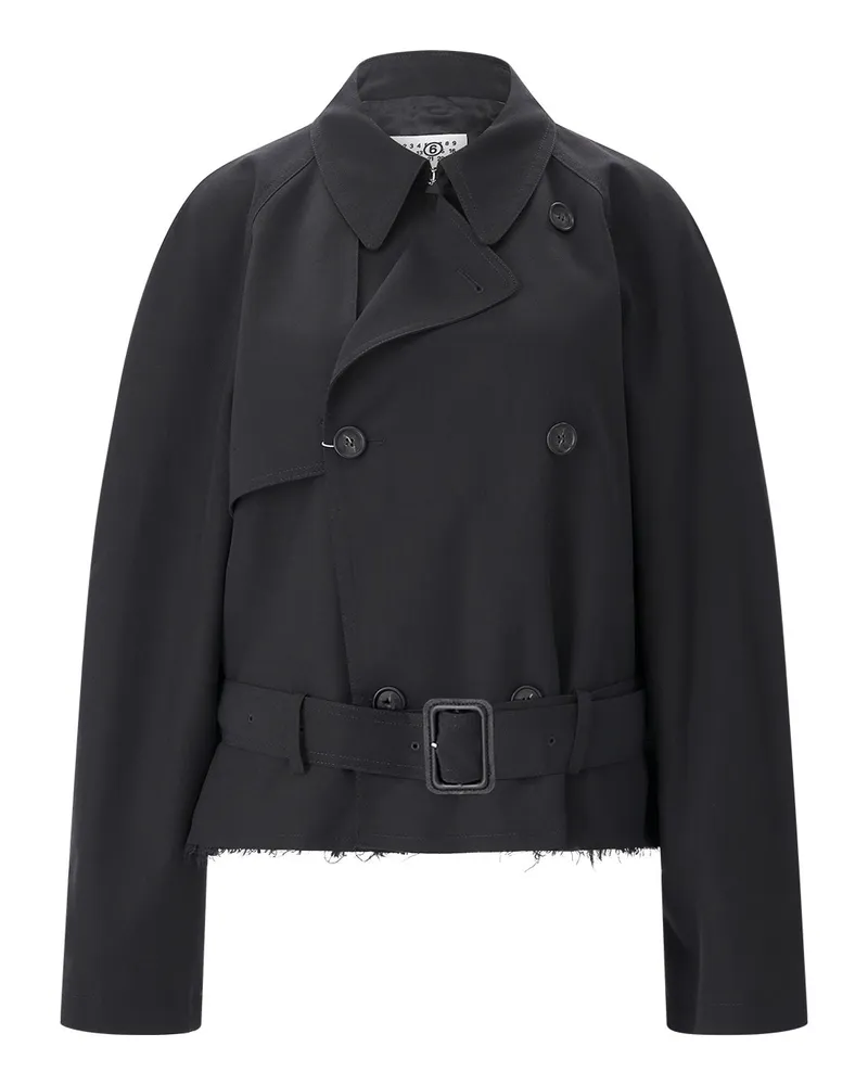 Maison Margiela Kurzer Trenchcoat Schwarz