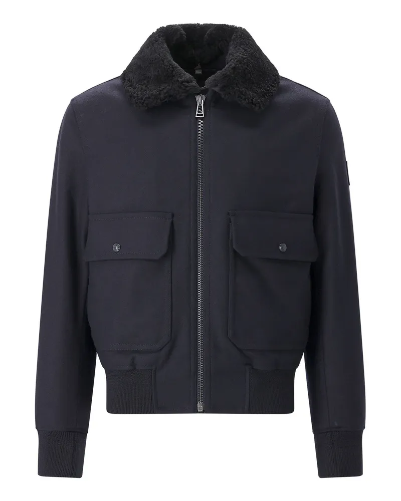 Belstaff Overshirt aus Woll-Mix Navy