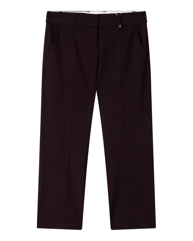 RAFFAELLO ROSSI  Straight-Fit Hose aus Viskose-Mix Rot
